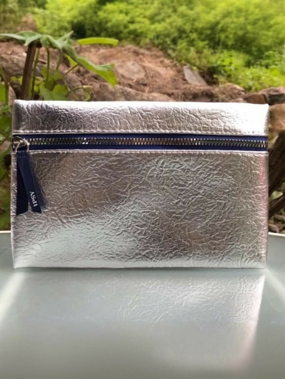 🔴 3/$15! Super Glam Silver Ipsy Glam Bag Pouchette Makeup Bag Toiletries *NEW!
